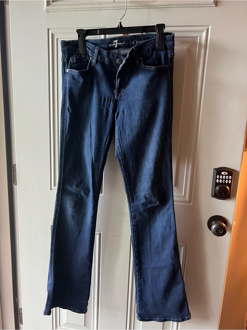 7 For All Mankind Dark Blue Flare Jeans
